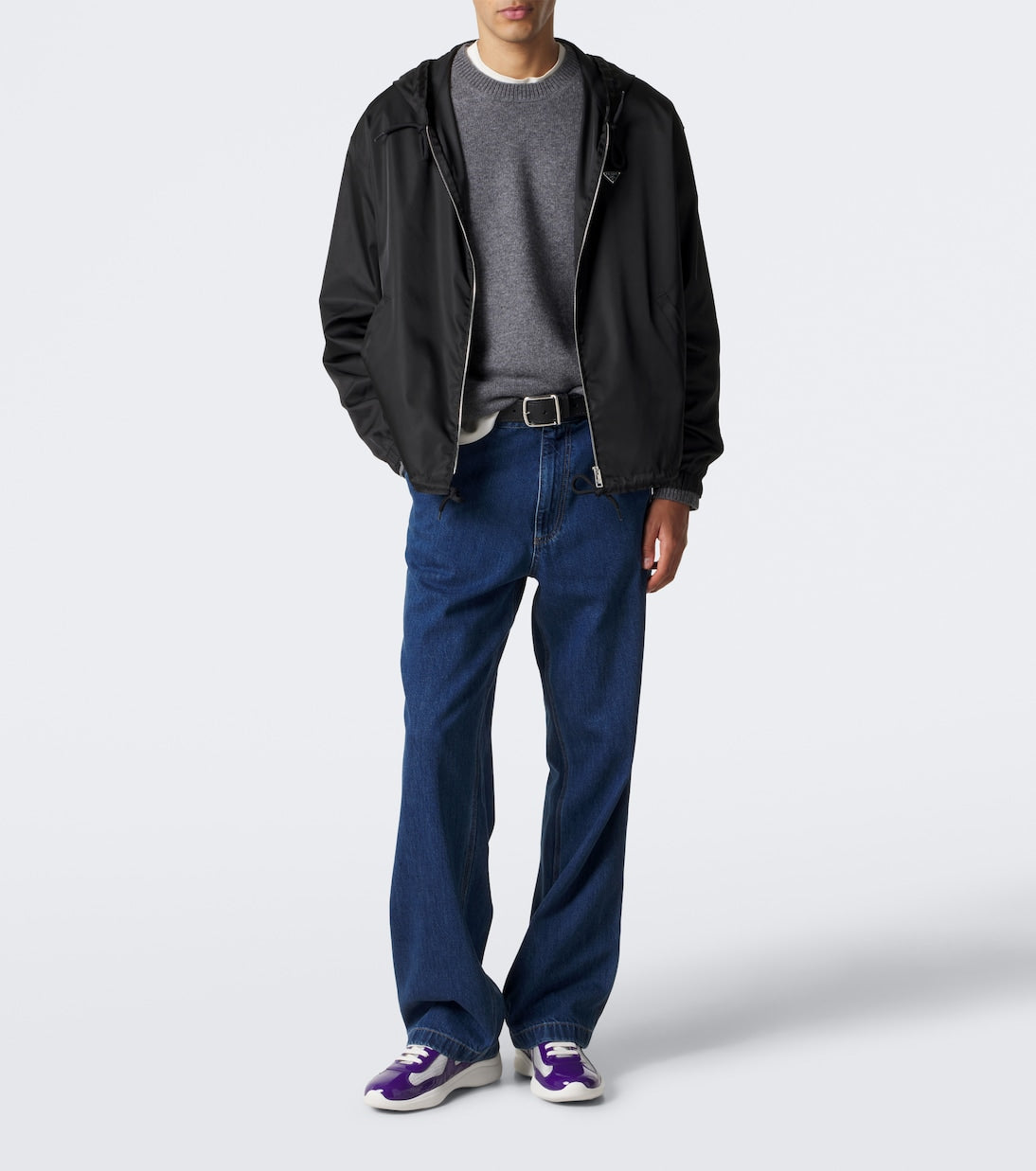 Prada - Prada America's Cup leather-trimmed sneakers