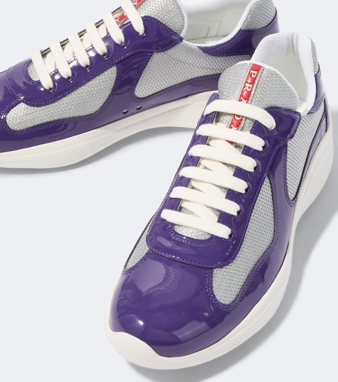 Prada - Prada America's Cup leather-trimmed sneakers