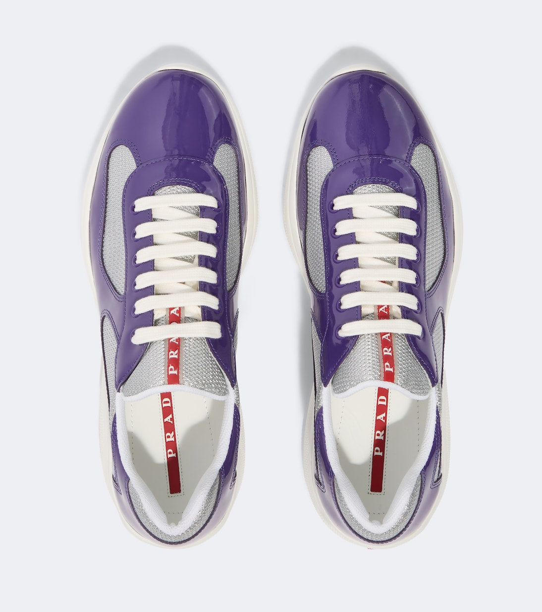 Prada - Prada America's Cup leather-trimmed sneakers