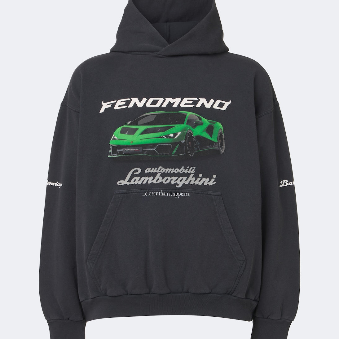 Balenciaga - x Lamborghini printed cotton jersey hoodie