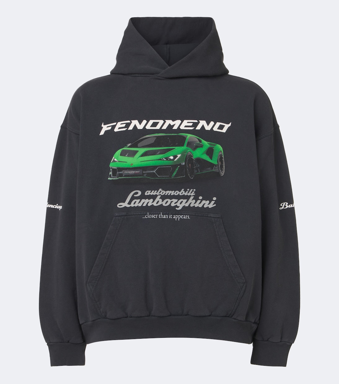 Balenciaga - x Lamborghini printed cotton jersey hoodie
