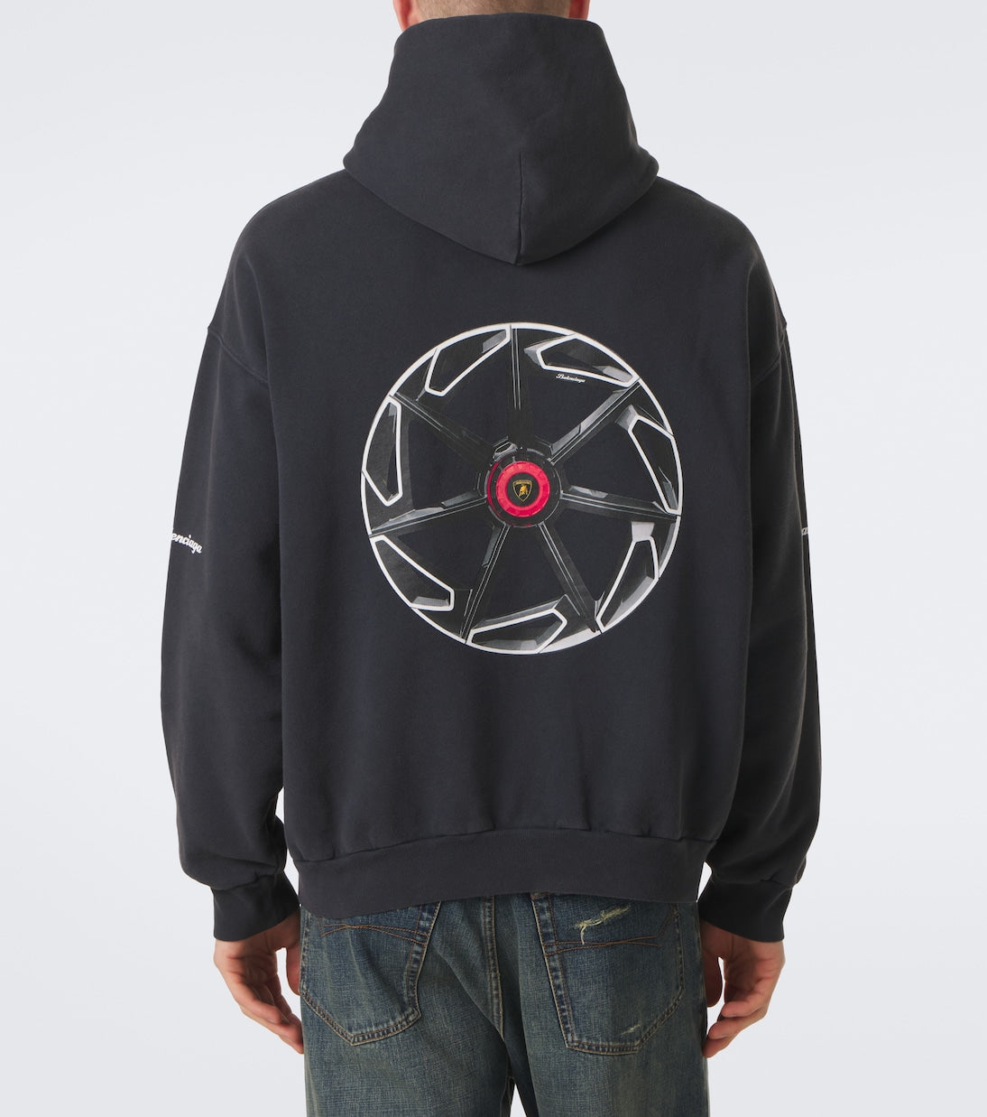 Balenciaga - x Lamborghini printed cotton jersey hoodie