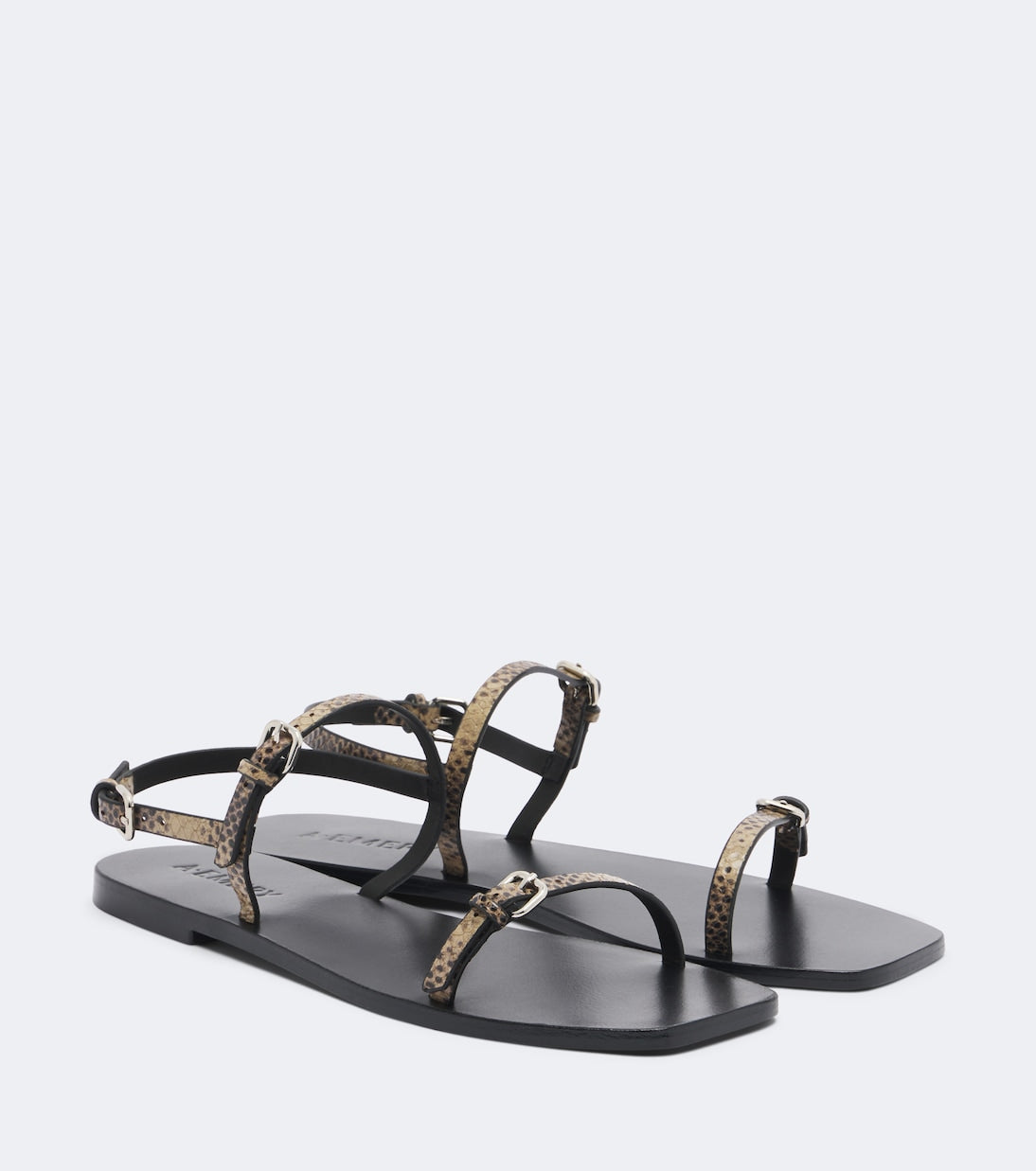 A.Emery - Adley snake-effect leather sandals