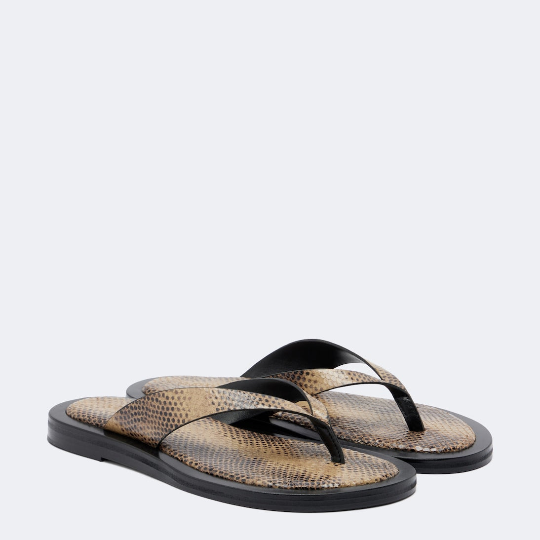 A.Emery - Marcelle snake-effect leather thong sandals