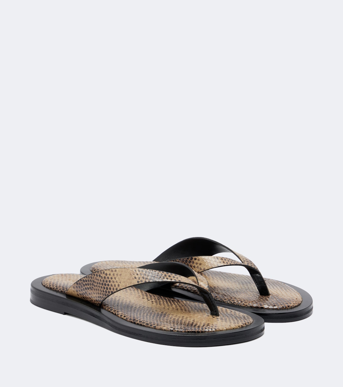 A.Emery - Marcelle snake-effect leather thong sandals