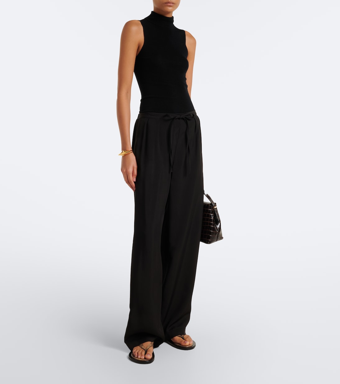 A.Emery - Marcelle snake-effect leather thong sandals