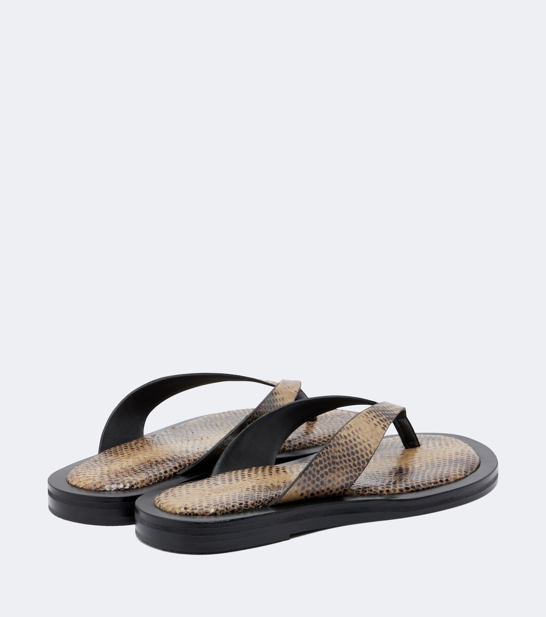 A.Emery - Marcelle snake-effect leather thong sandals