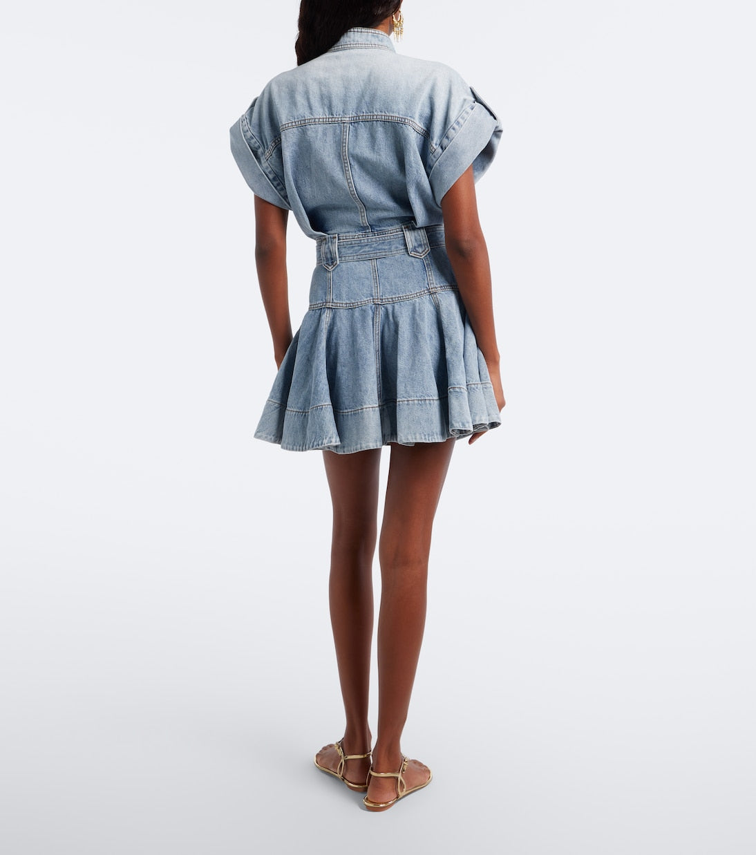 Zimmermann - Belted denim minidress