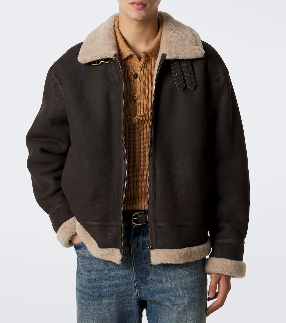 Arma - Sano shearling-lined leather jacket