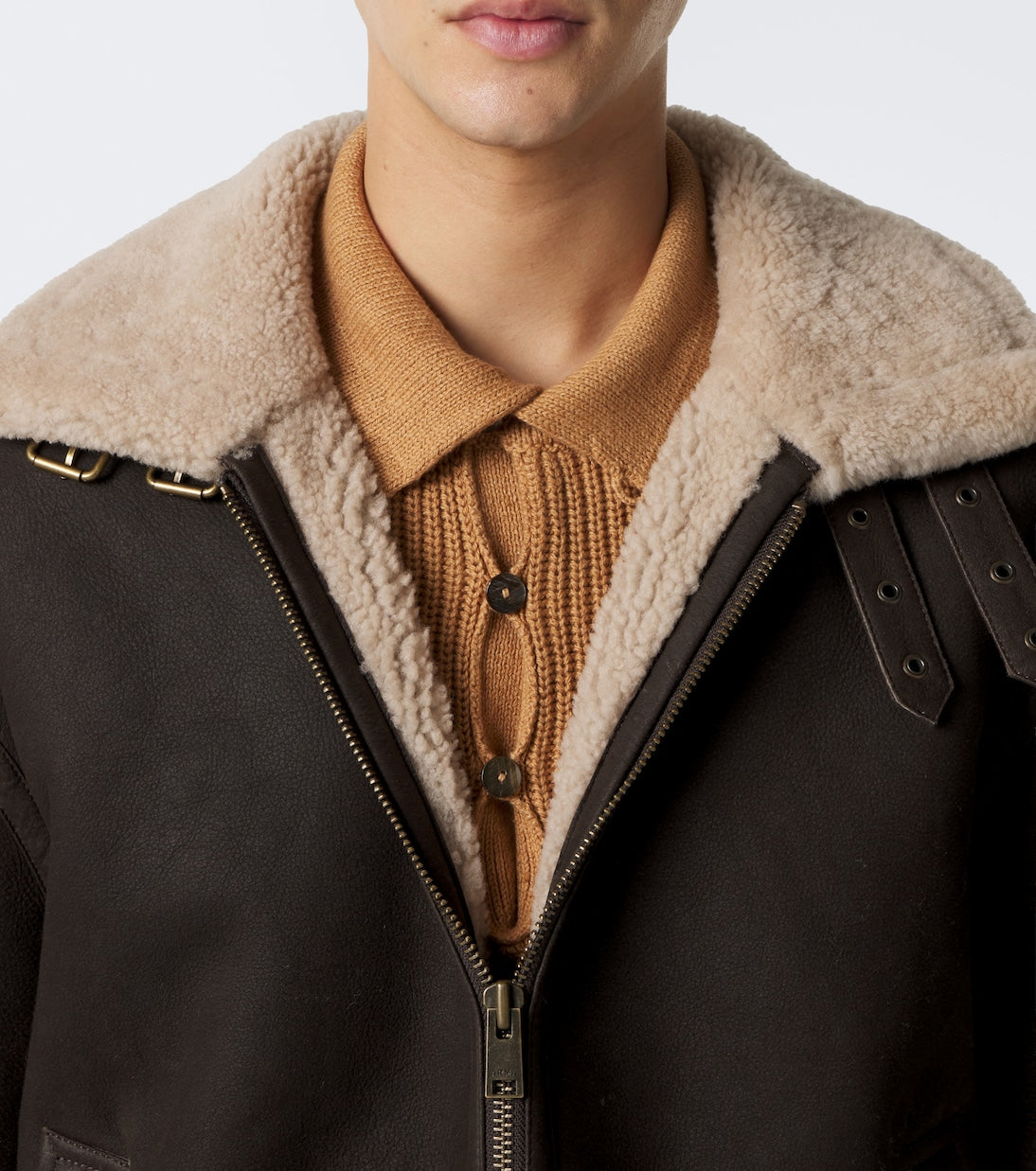 Arma - Sano shearling-lined leather jacket