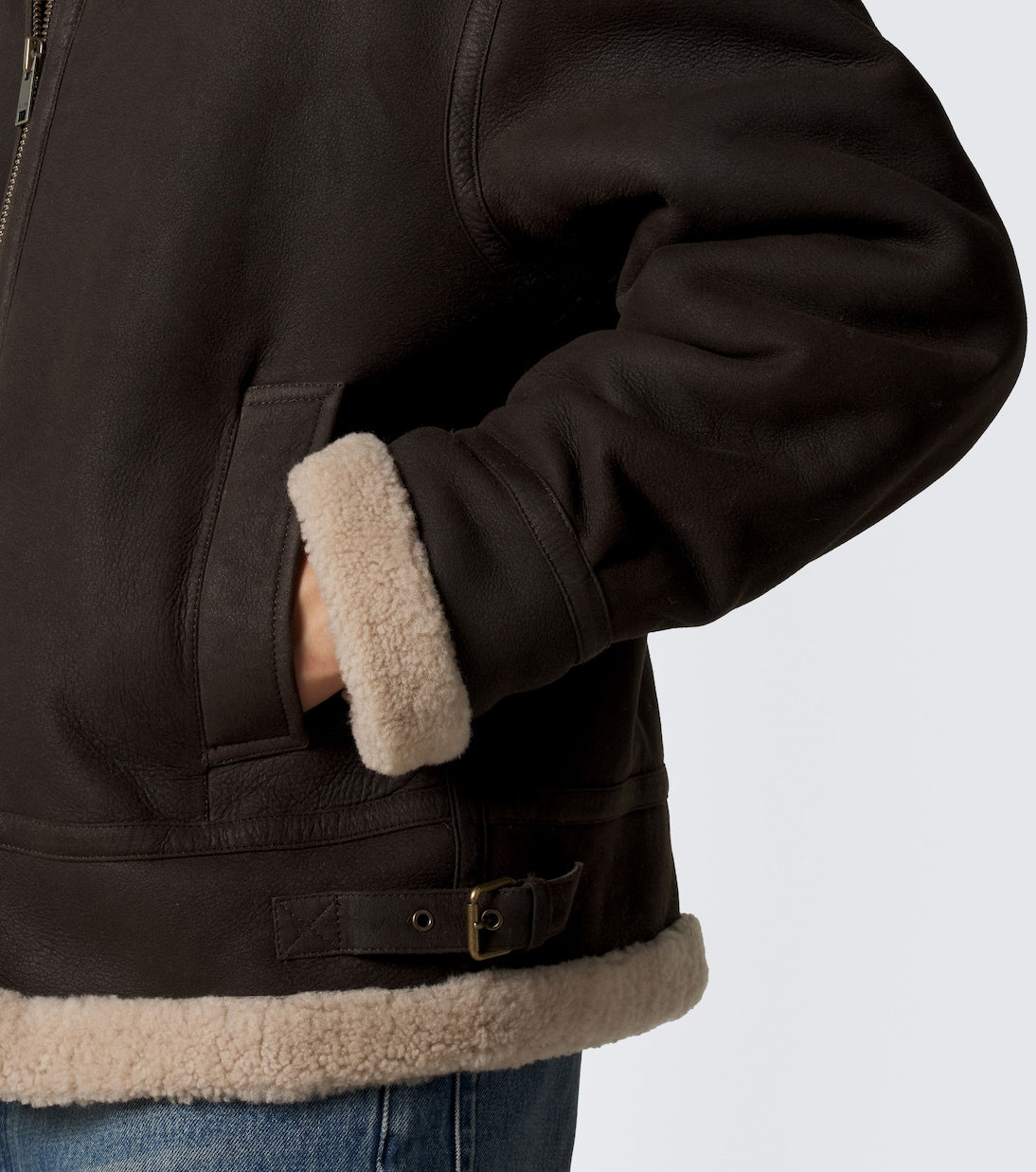 Arma - Sano shearling-lined leather jacket