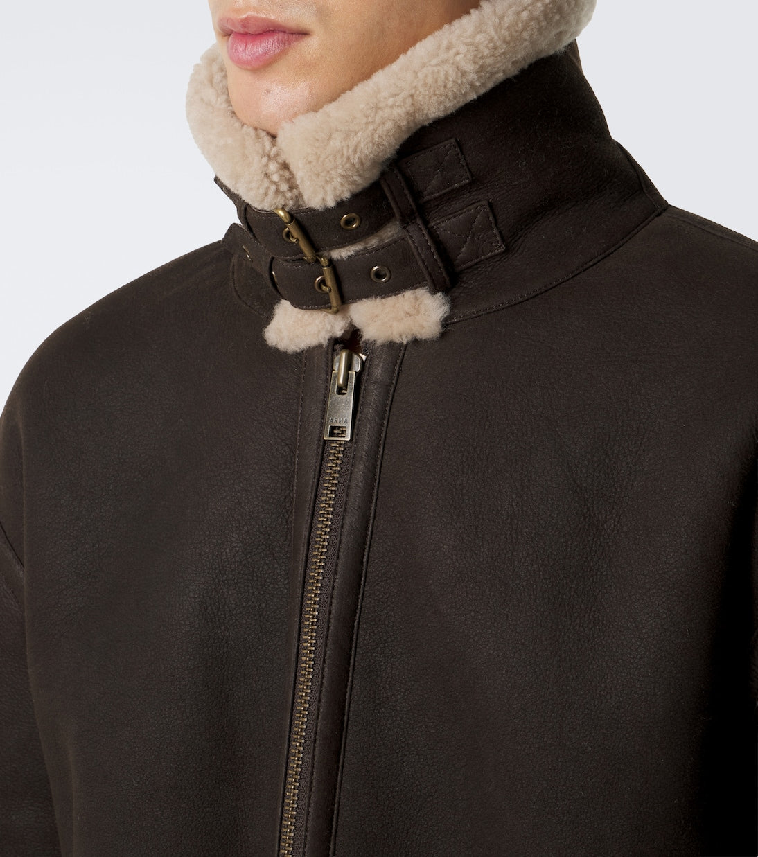 Arma - Sano shearling-lined leather jacket