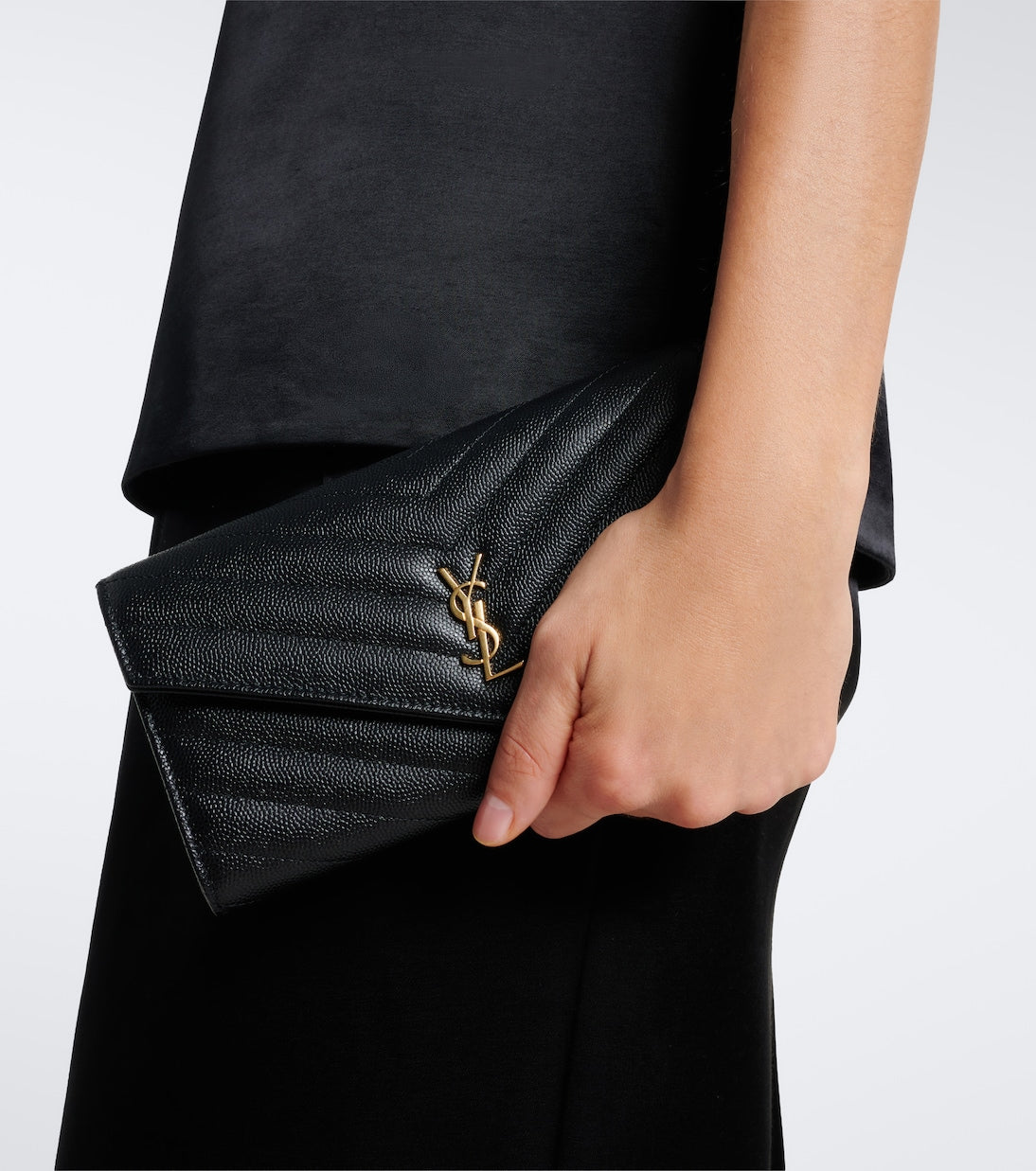 Saint Laurent - Cassandre Large matelassé leather wallet