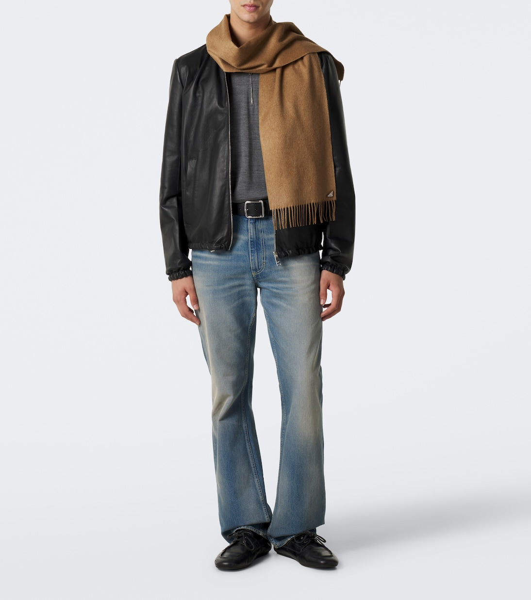 Prada - Fringed silk and cashmere scarf