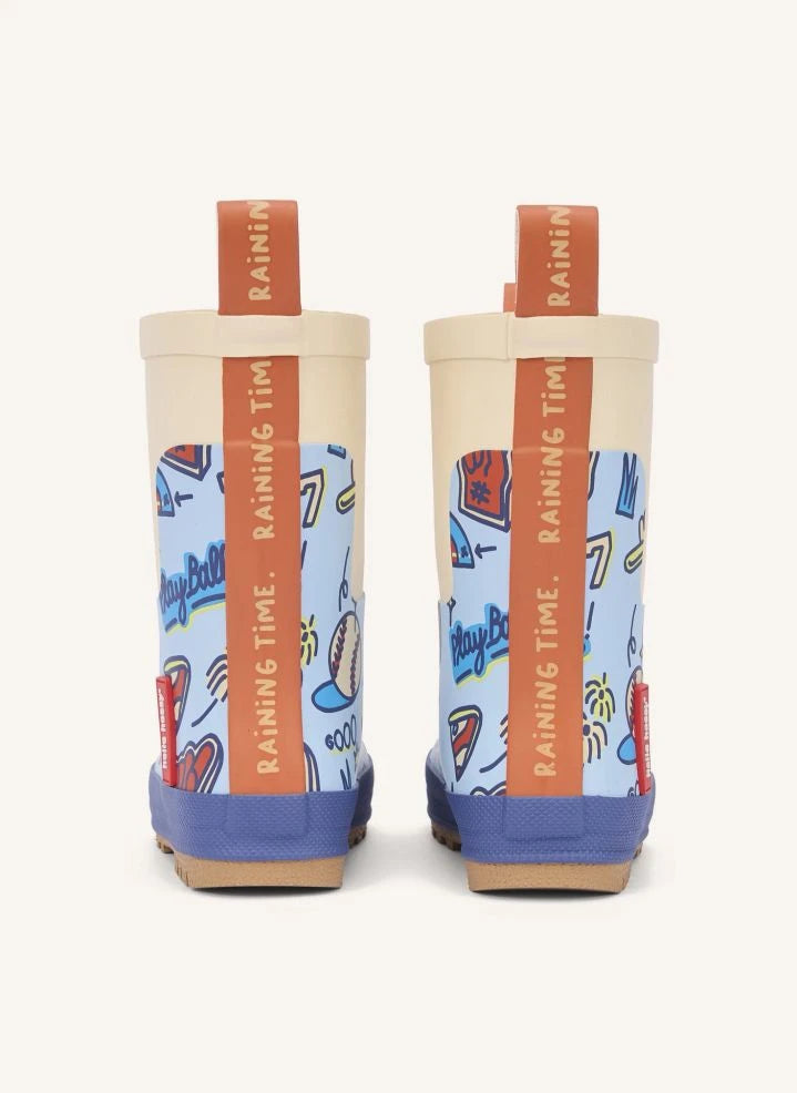 Hello Hossy - Baseball Game Rain Boots | Blue