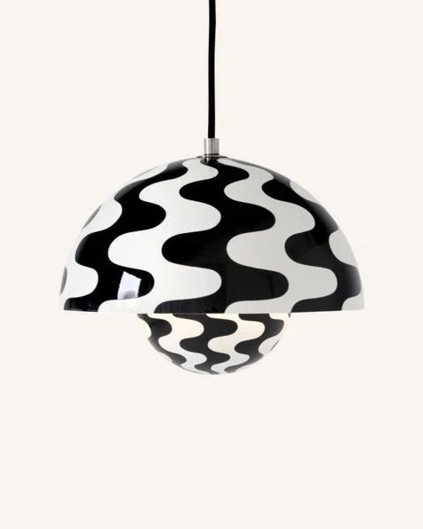 & Tradition - Flowerpot VP1 Pattern hanging lamp | Noir/Blanc