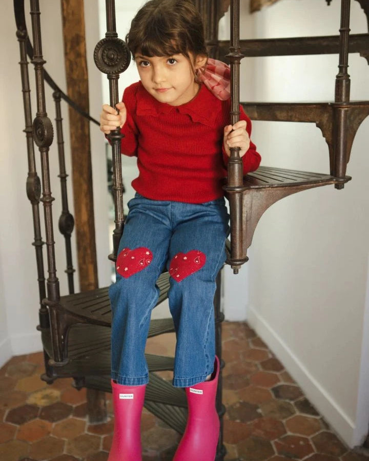 Louis Louise - Alinou Peter Pan Collar Sweater | Red