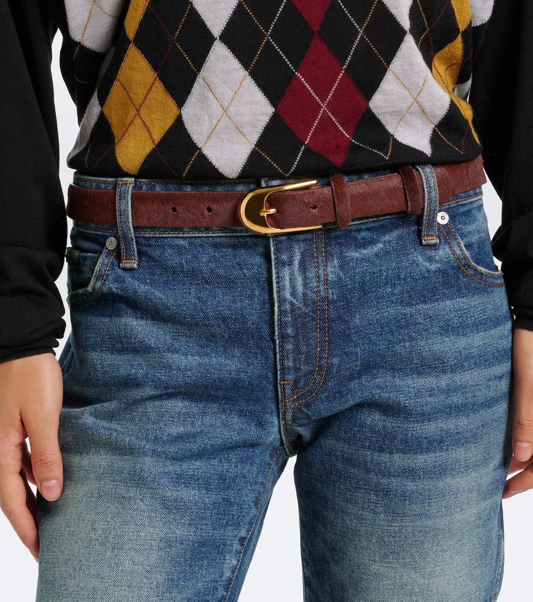 Khaite - Dome calf hair belt