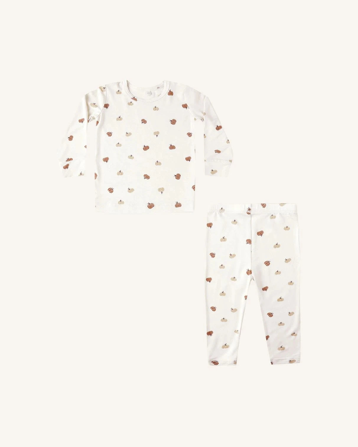 Quincy Mae - Pumpkin Pyjama Set | Ecru