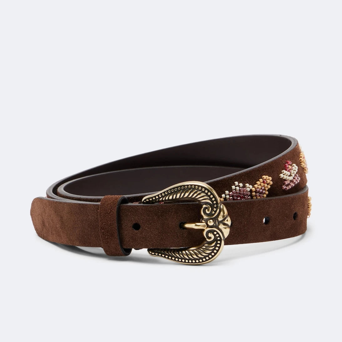 Etro - Beaded suede belt