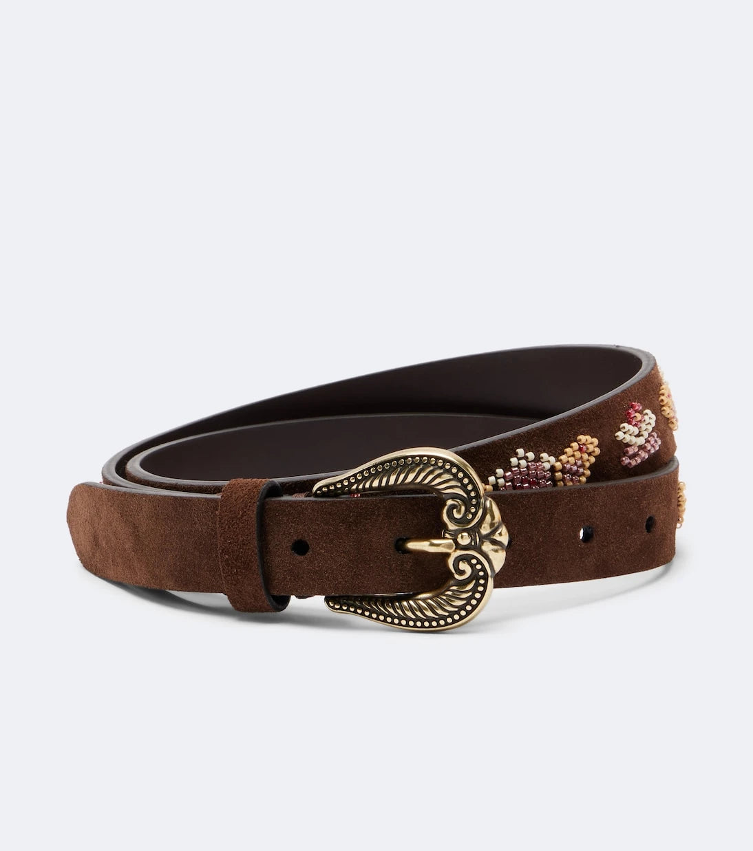 Etro - Beaded suede belt
