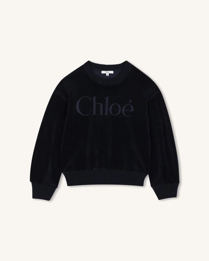 Chloé - Sweat Velours Chloé Organic Cotton | Dark Blue