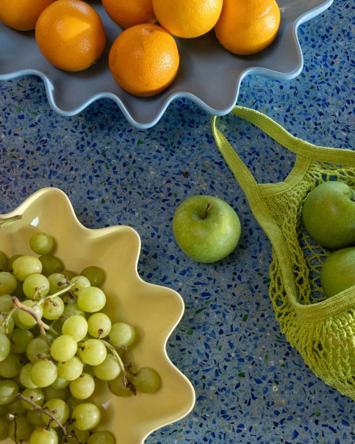 &Klevering - Sun stoneware dish | Pale yellow