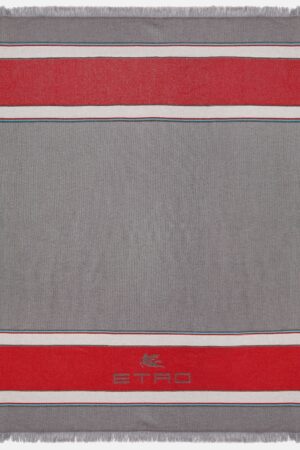Etro-Embroidered wool and cashmere throw