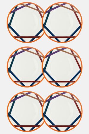 Missoni-Nastri set of 6 dinner plates