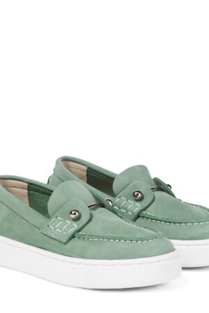 Christian Louboutin Kids-Chambelikid leather boat shoes