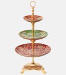 L'Objet-Fortuny gold-plated porcelain serving stand