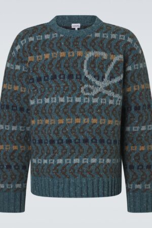 Loewe-Logo intarsia wool-blend sweater