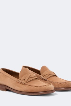 Brunello Cucinelli-Suede penny loafers