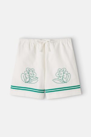 Tinycottons-Daisies linen shorts