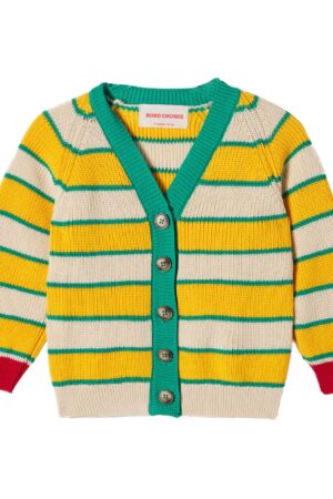 Bobo Choses-Baby BC striped cotton cardigan