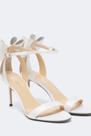 Mach & Mach-Le Cadeau embellished satin sandals