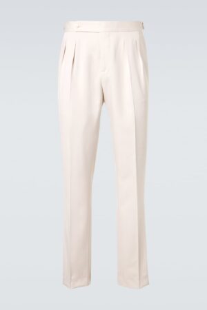 Brunello Cucinelli-Silk straight pants