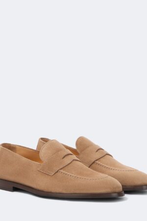 Brunello Cucinelli-Suede penny loafers