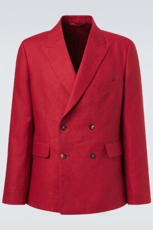 Bode-Double-breasted linen blazer
