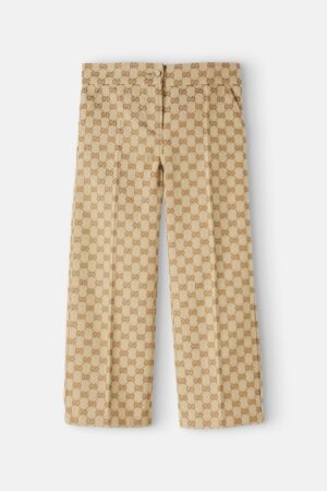 Gucci Kids-GG cotton blend wide-leg pants