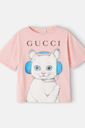 Gucci Kids-Logo printed cotton jersey T-shirt