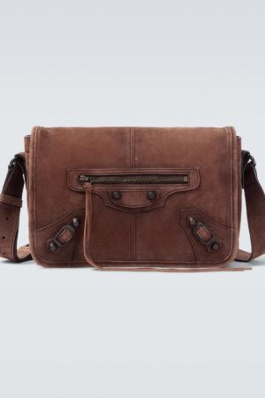 Balenciaga-Le City Small suede messenger bag