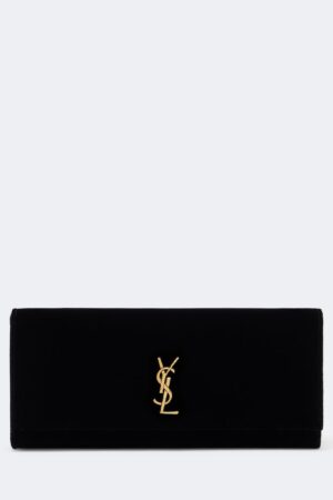 Saint Laurent-Kate Small leather-lined velvet clutch