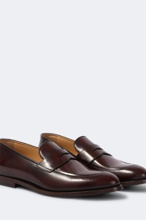 Brunello Cucinelli-Leather penny loafers