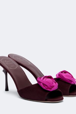 Roger Vivier-Rose Vivier suede mules
