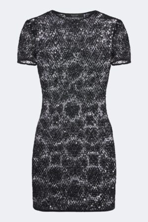 Gucci-Sequined floral lace mini dress
