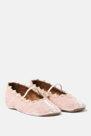 PèPè-Velvet ballet flats
