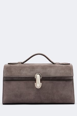 Savette-Symmetry Pochette Small suede top-handle bag