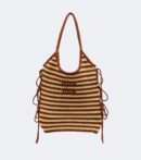 Miu Miu-Ivy crochet striped shopper